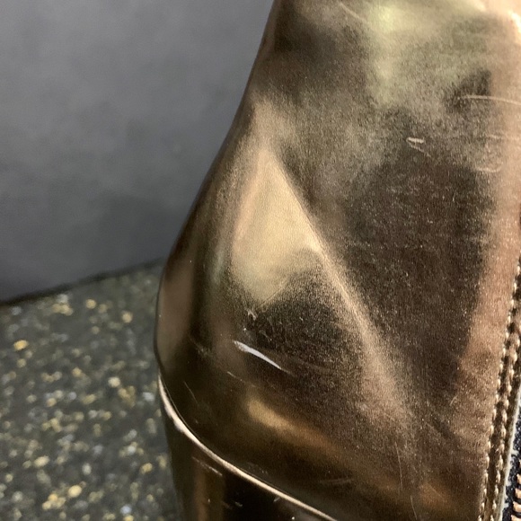 Ted Baker London Gold Foil Block Heeled Ankle Boot - Picture 13 of 13